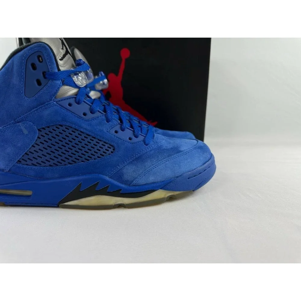 Nike Air Jordan 5 Retro 'Blue Suede' 2017 136027-401 Men's Size 12